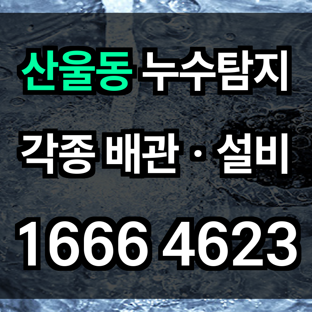 산울동 누수탐지