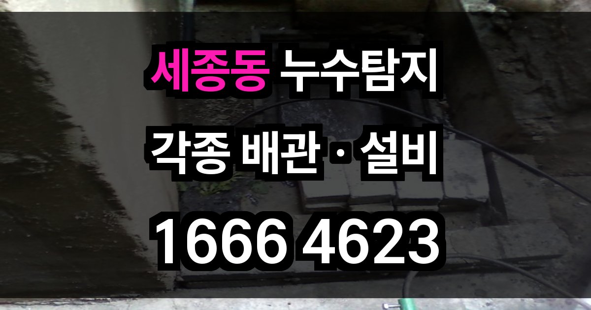 세종동 누수탐지