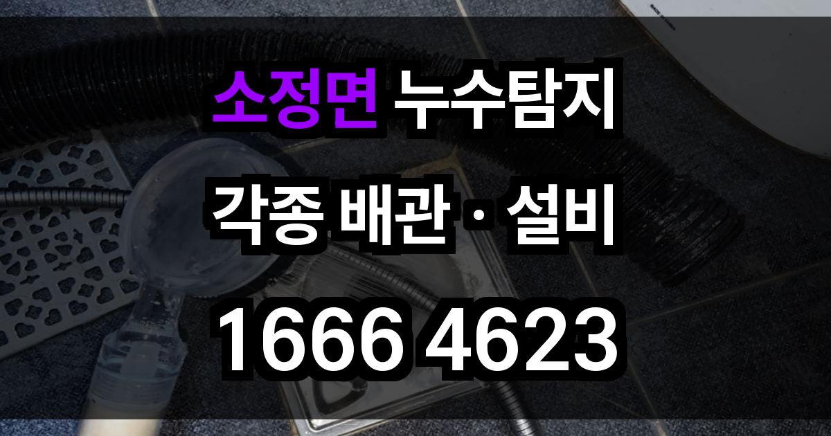 소정면 누수탐지