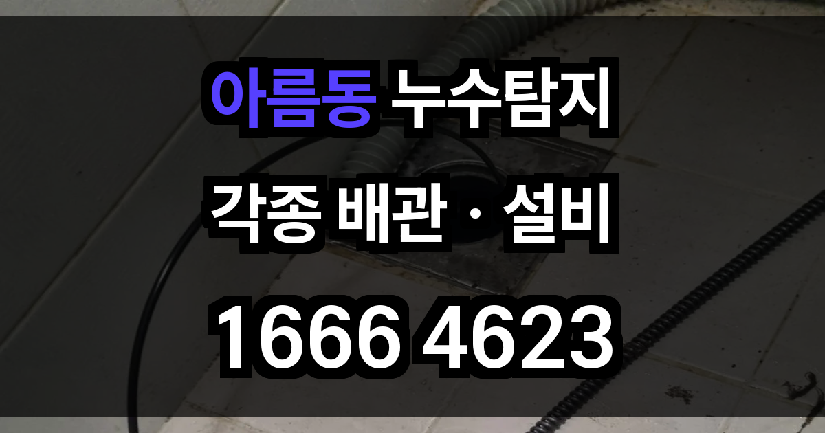 아름동 누수탐지