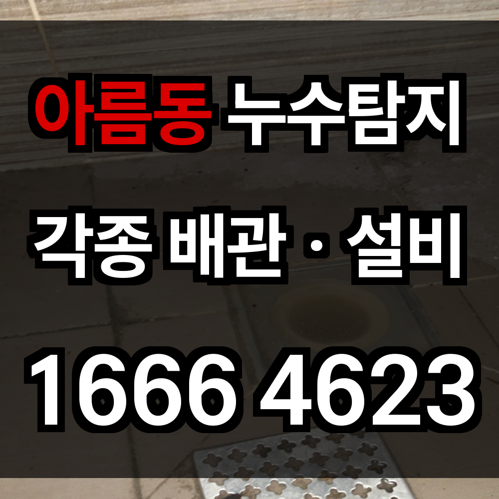 아름동 누수탐지