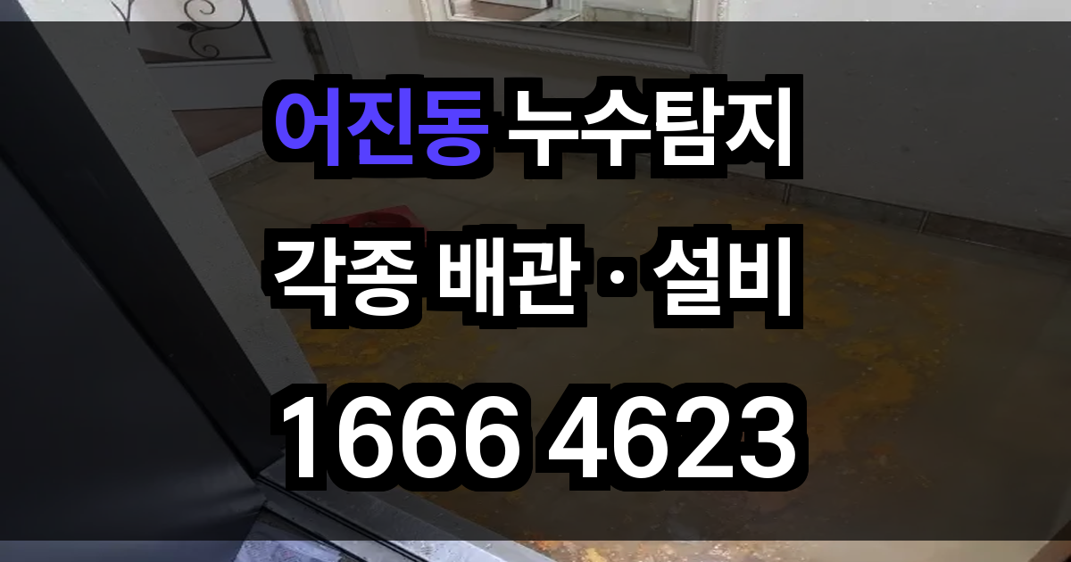 어진동 누수탐지