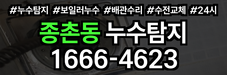 종촌동 누수탐지