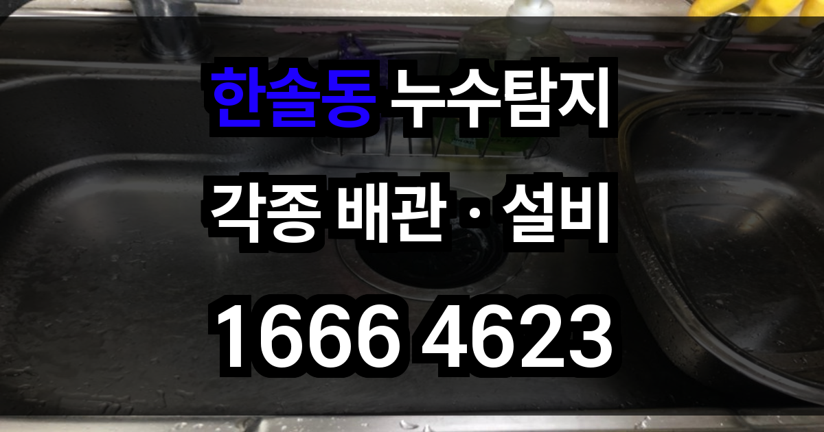 한솔동 누수탐지
