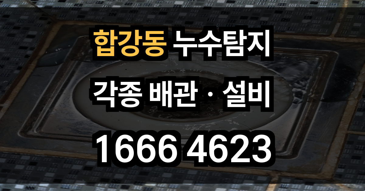 합강동 누수탐지