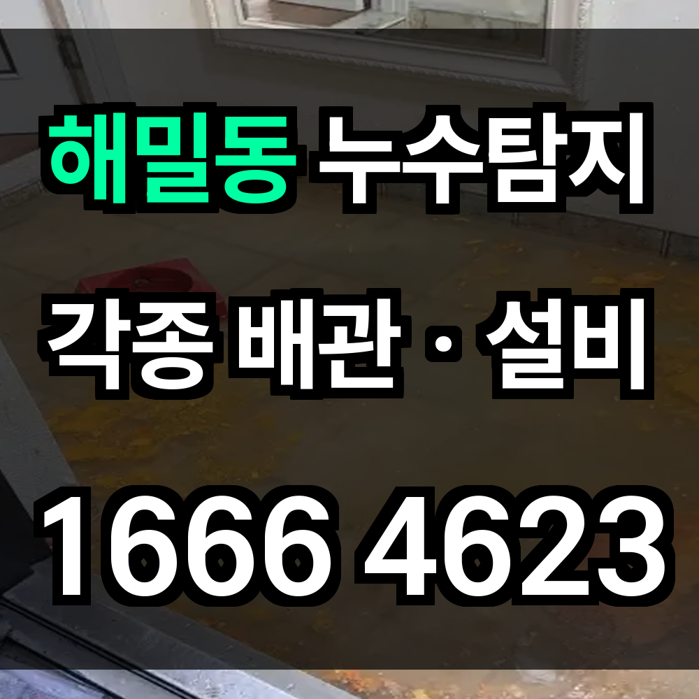 해밀동 누수탐지