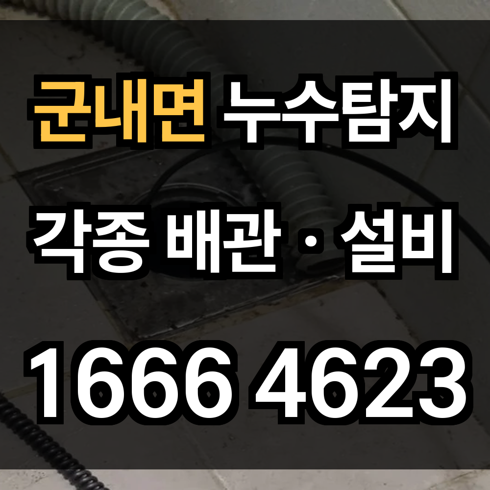 군내면 누수탐지