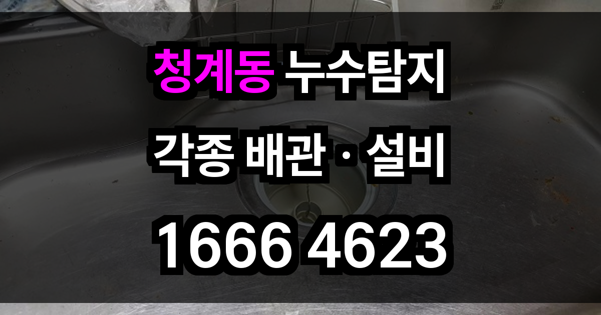 청계동 누수탐지