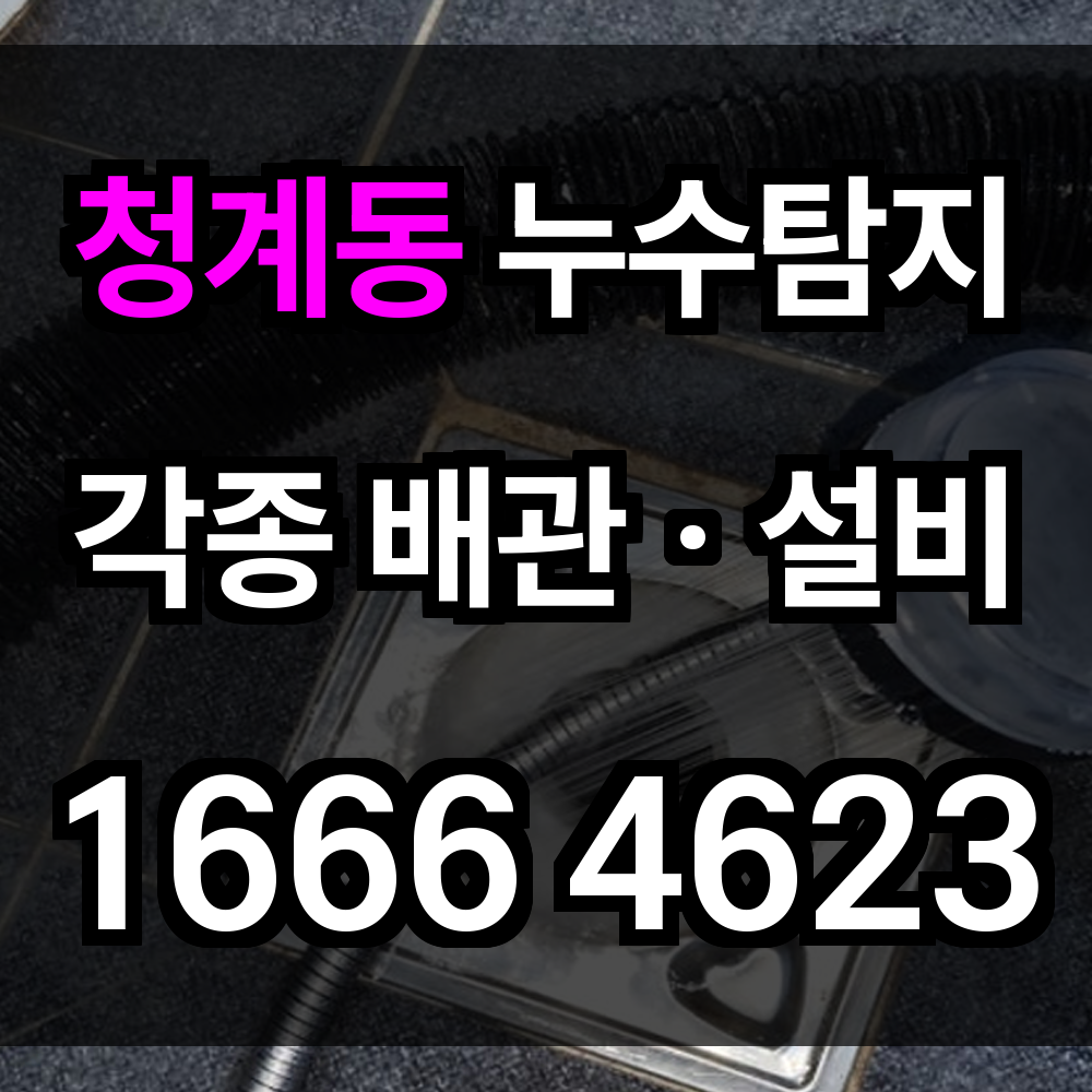 청계동 누수탐지