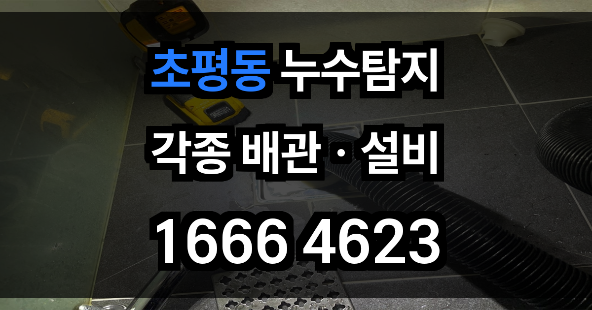 초평동 누수탐지