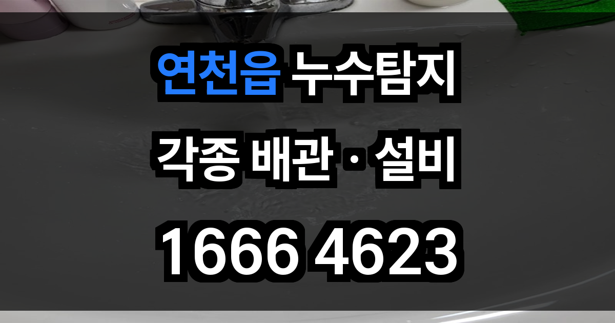 연천읍 누수탐지