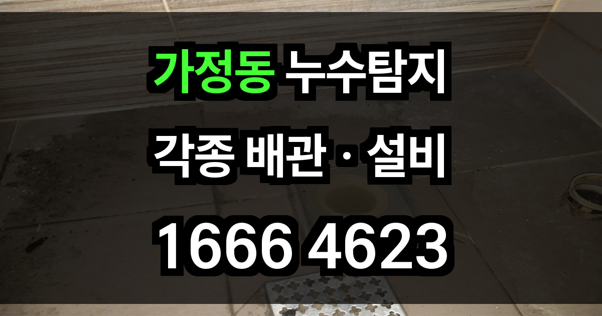 가정동 누수탐지