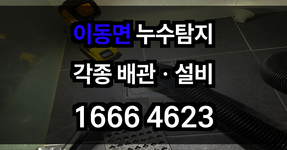이동면 누수탐지