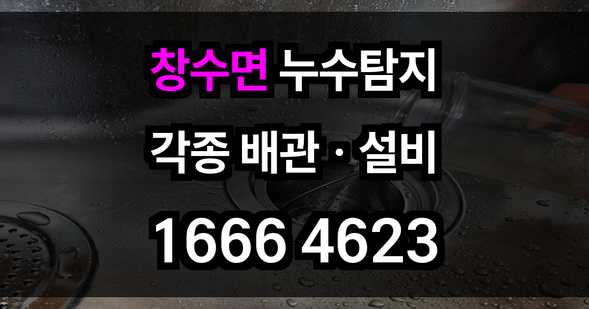 창수면 누수탐지