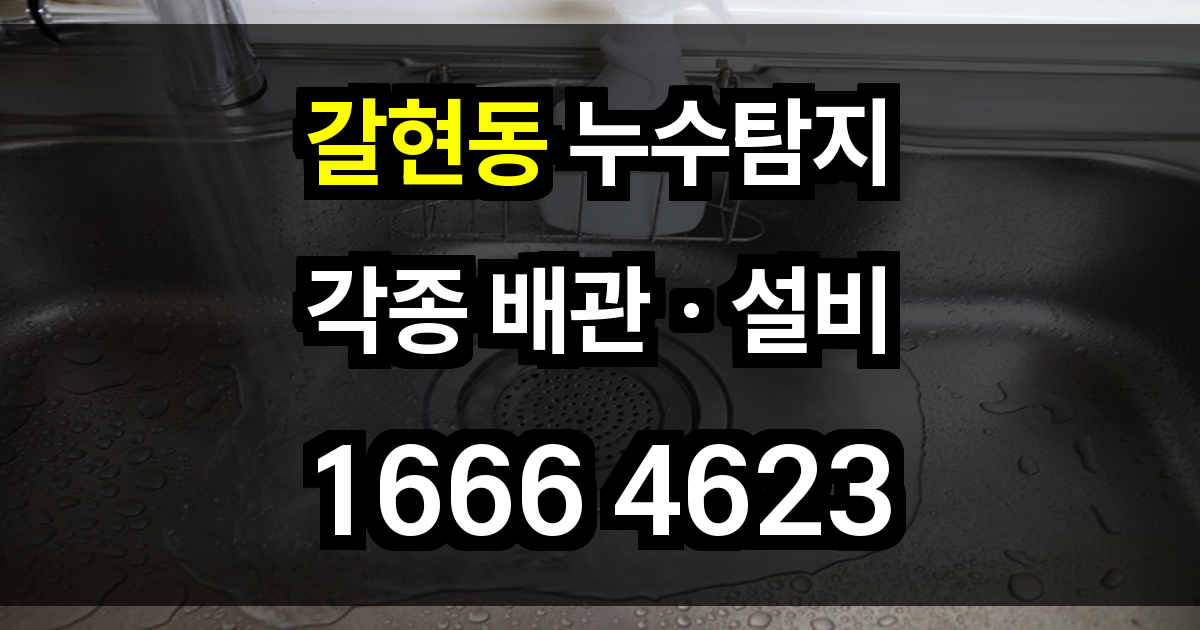 갈현동 누수탐지