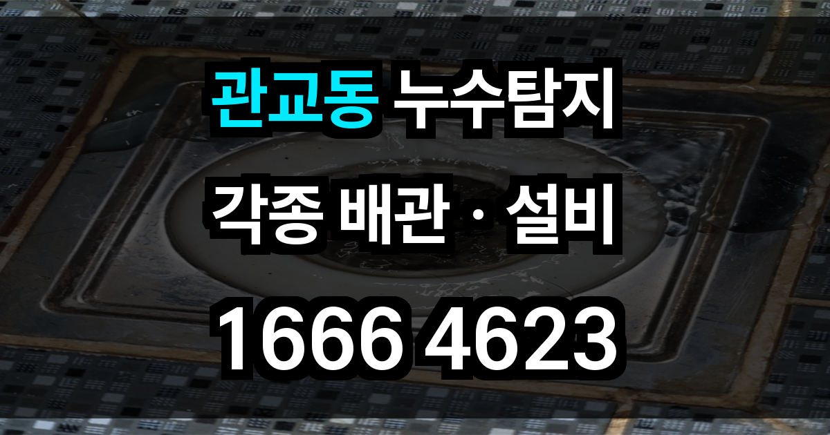 관교동 누수탐지