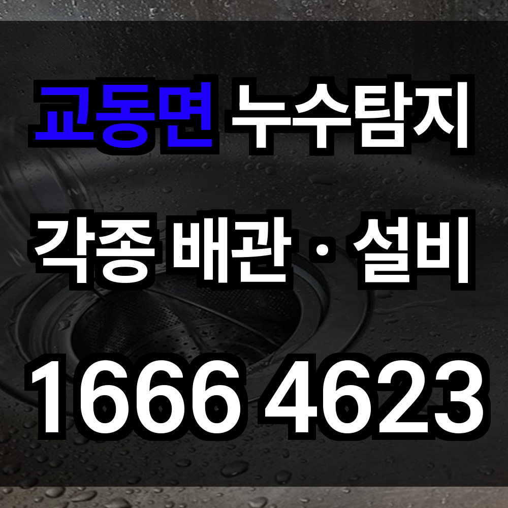 교동면 누수탐지