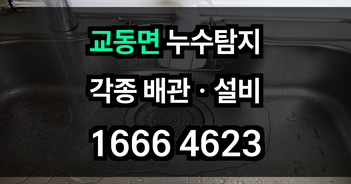 교동면 누수탐지