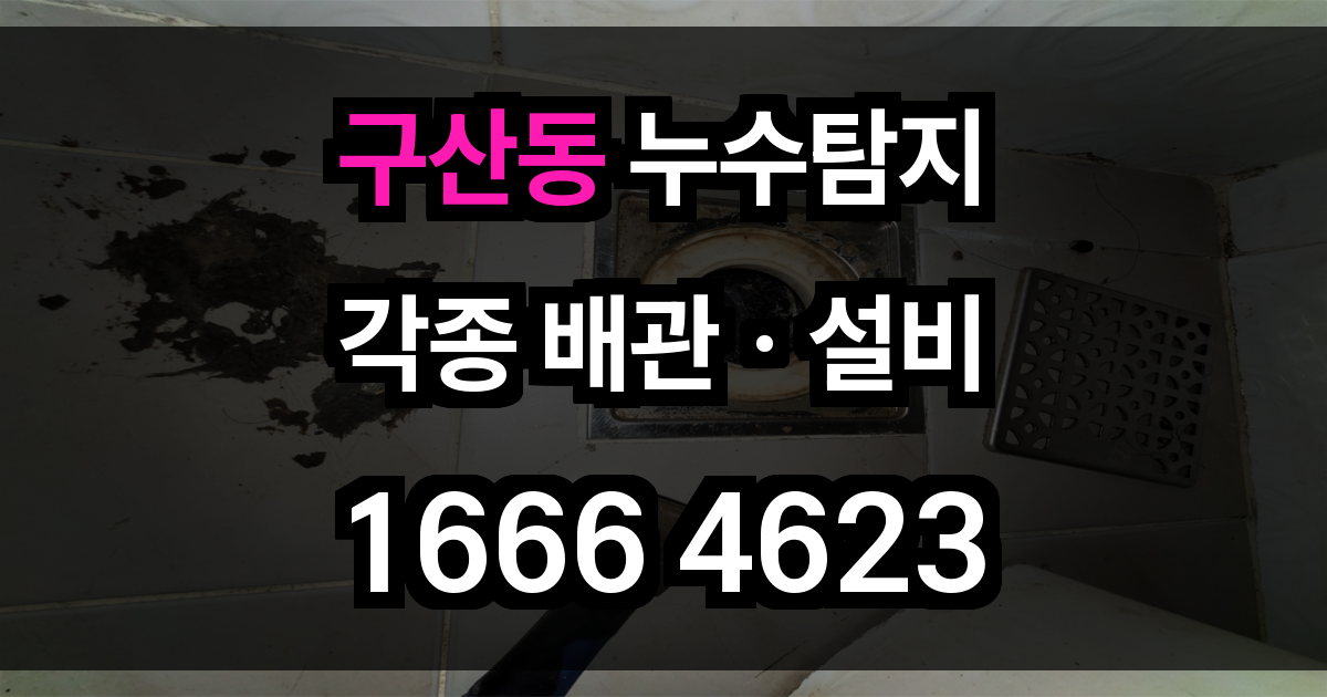 구산동 누수탐지