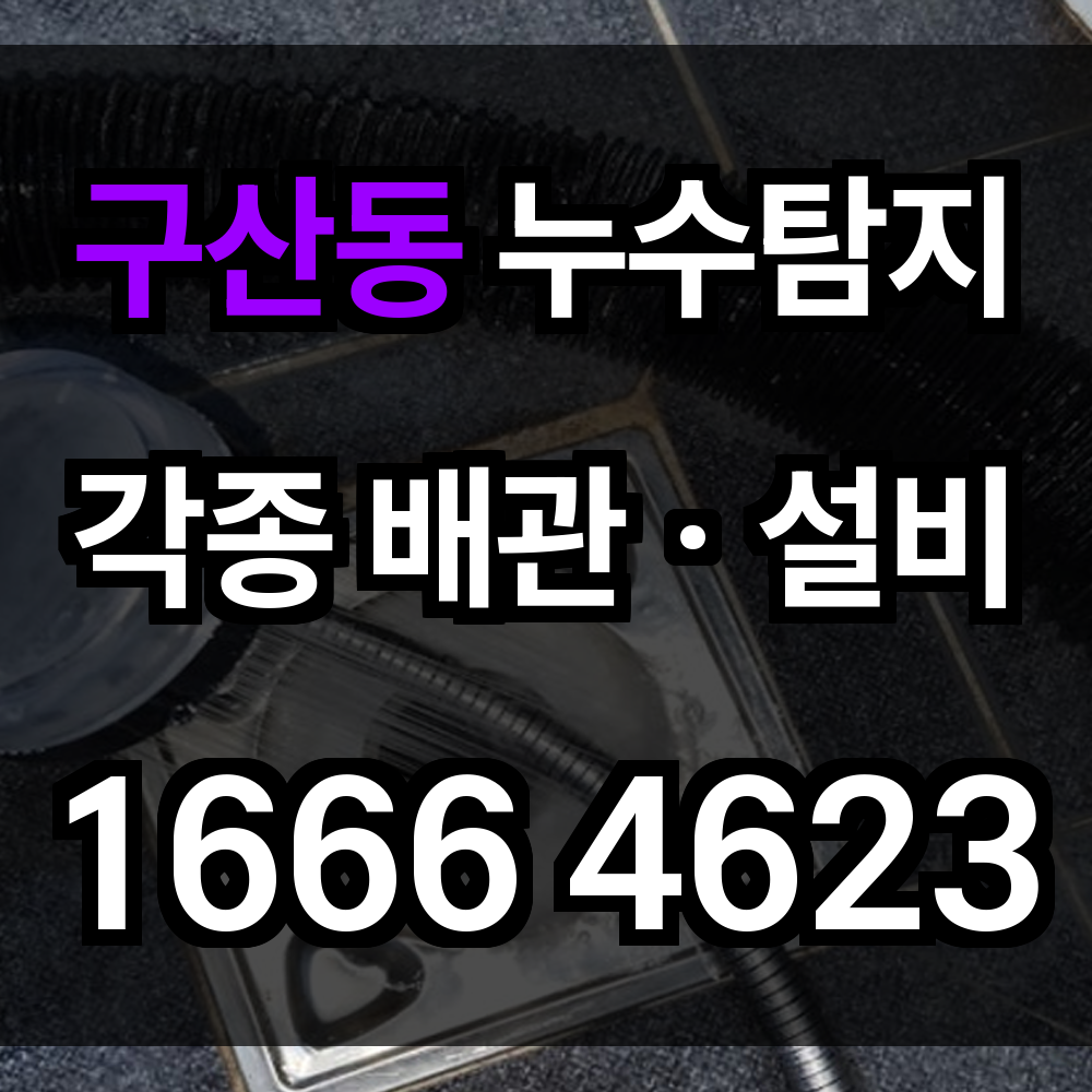 구산동 누수탐지
