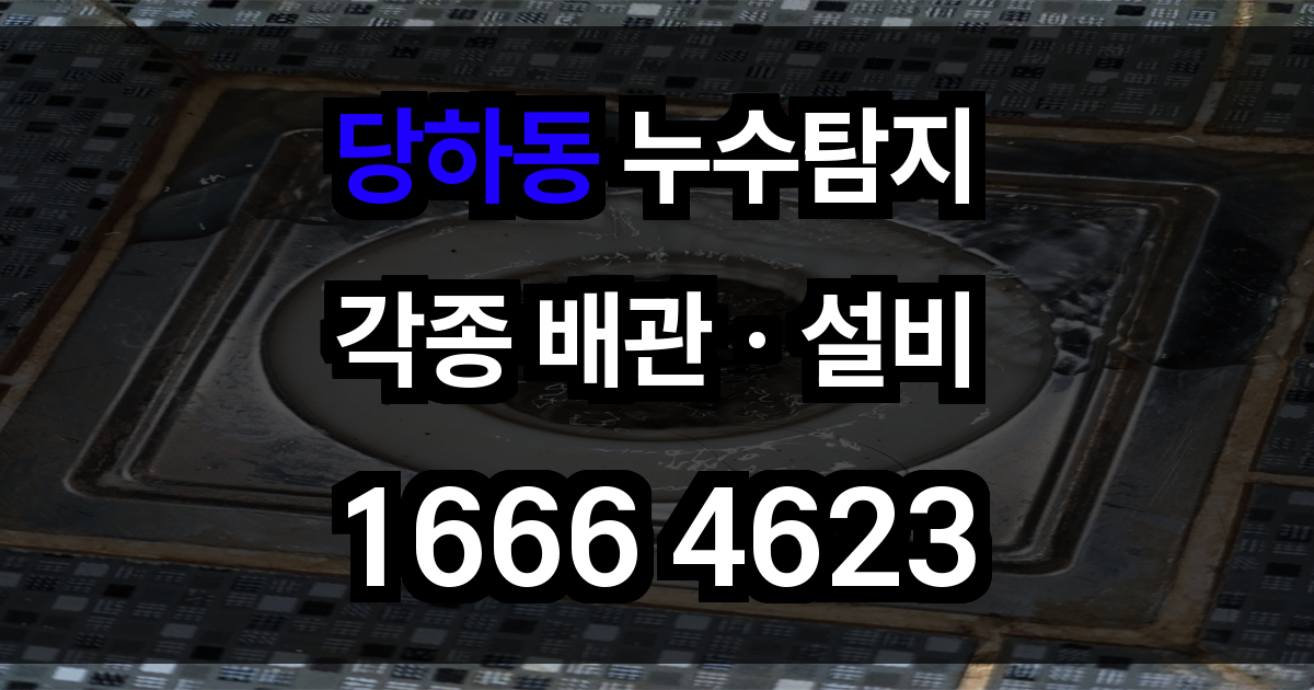 당하동 누수탐지