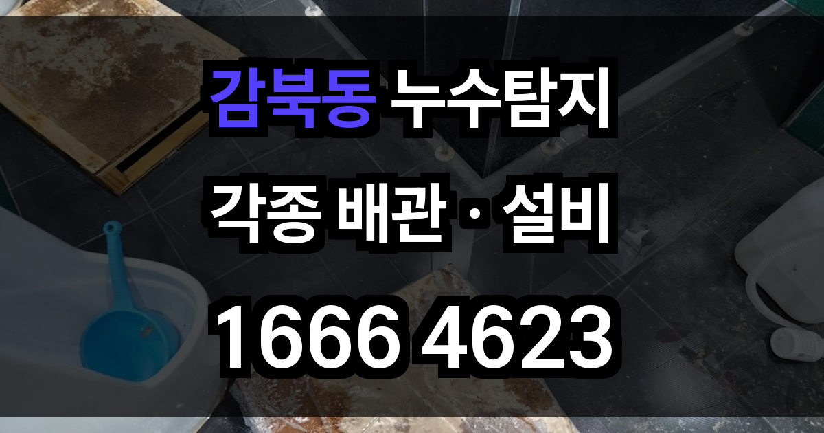 감북동 누수탐지