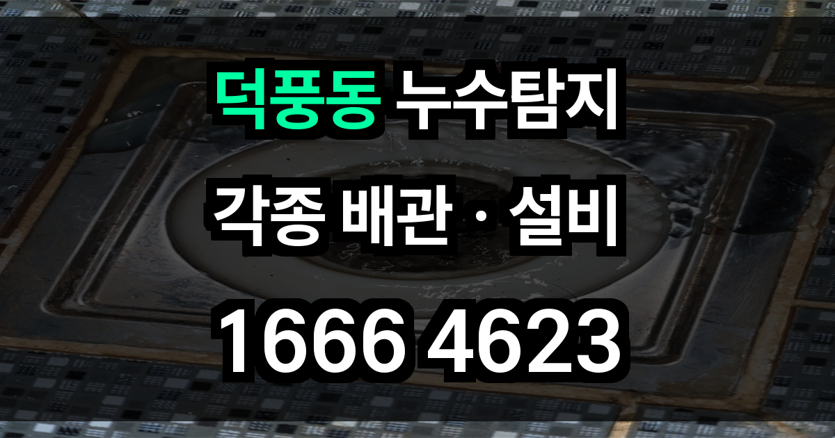 덕풍동 누수탐지
