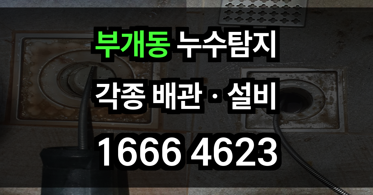 부개동 누수탐지