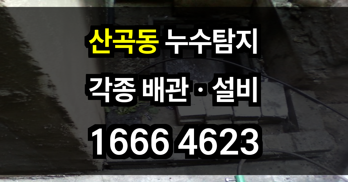 산곡동 누수탐지