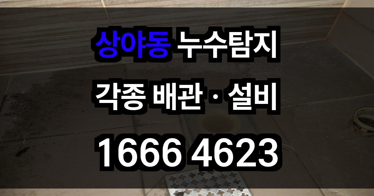 상야동 누수탐지