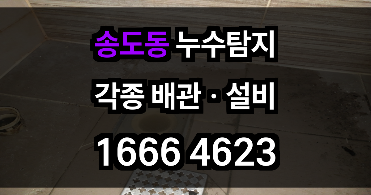 송도동 누수탐지