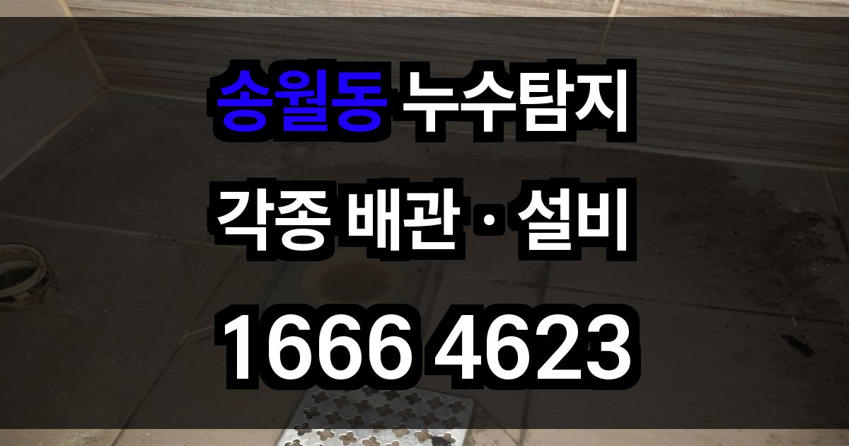 송월동 누수탐지
