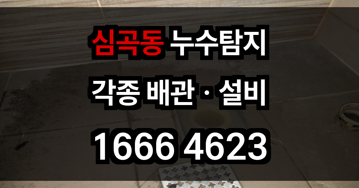 심곡동 누수탐지