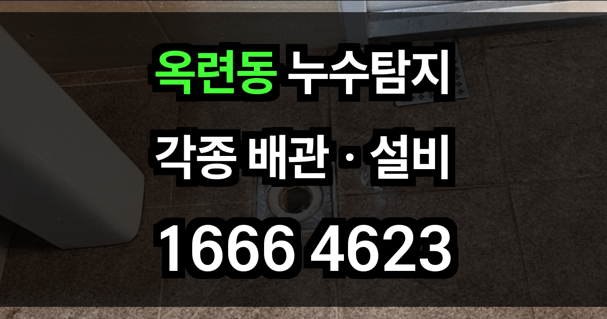 옥련동 누수탐지