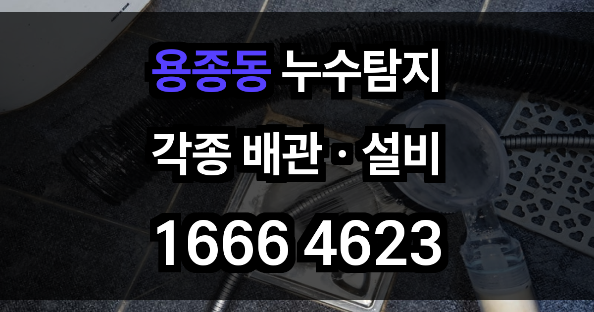 용종동 누수탐지