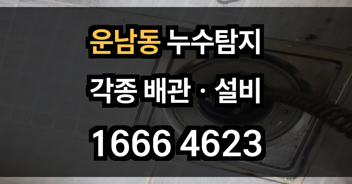 운남동 누수탐지