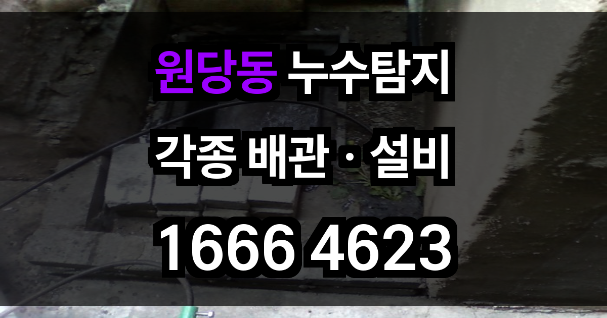 원당동 누수탐지
