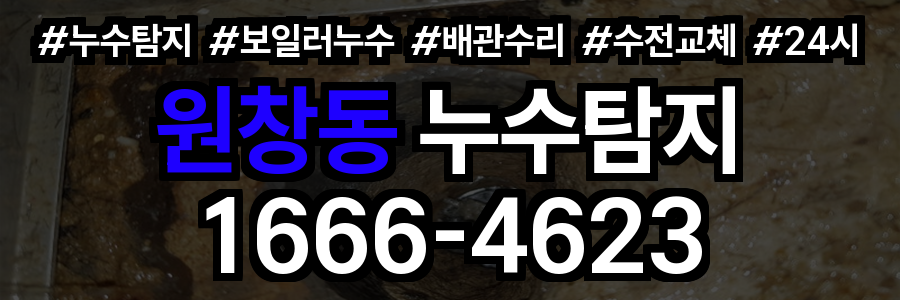 원창동 누수탐지