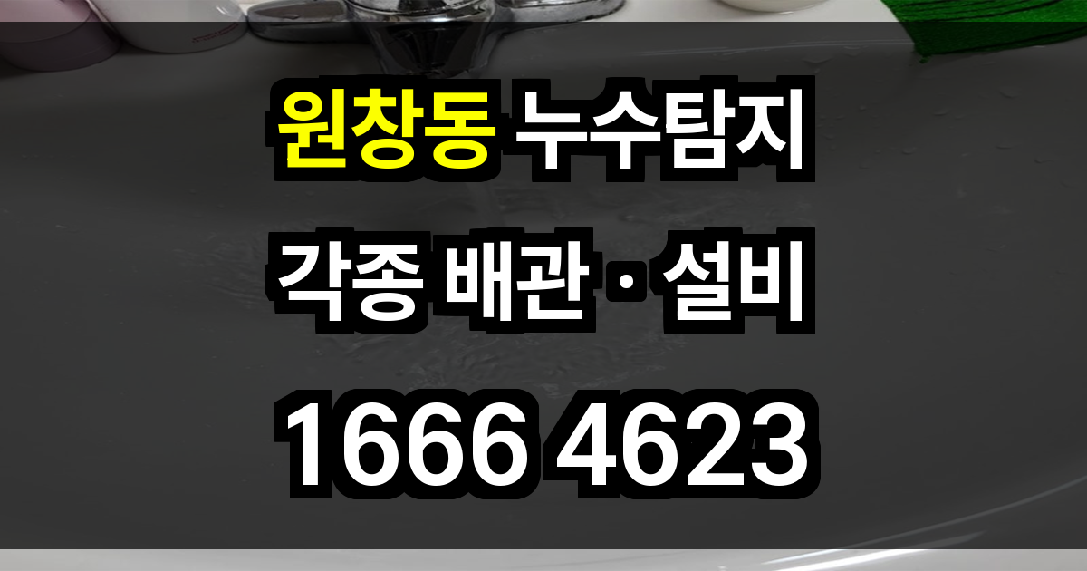 원창동 누수탐지