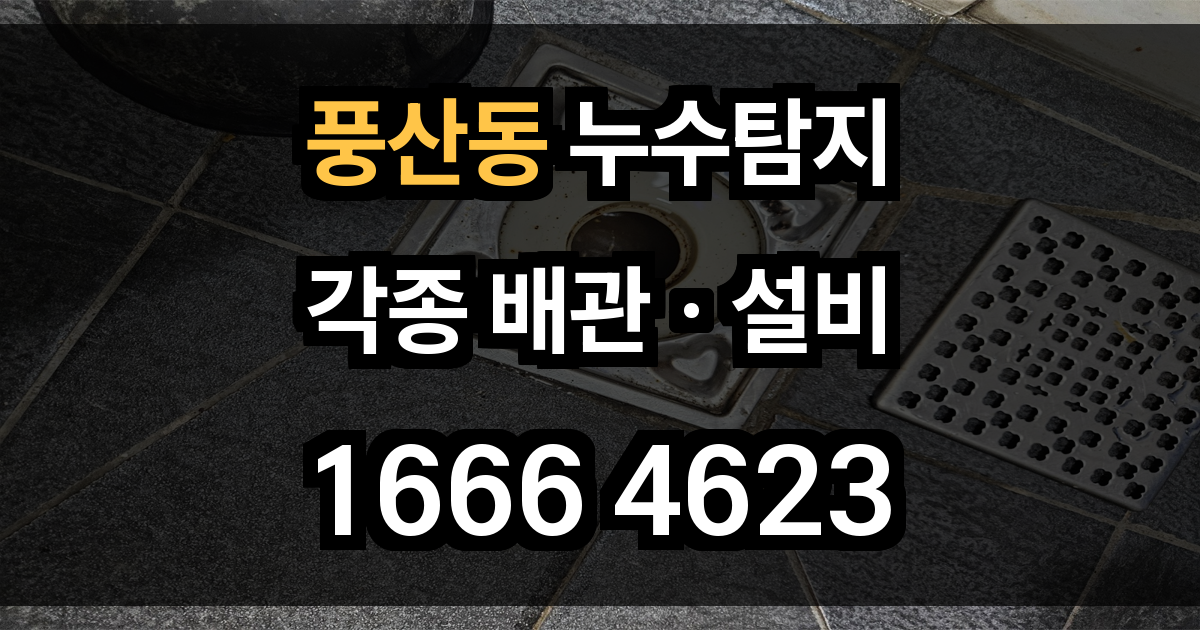 풍산동 누수탐지