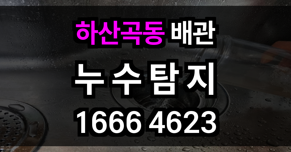 하산곡동 누수탐지