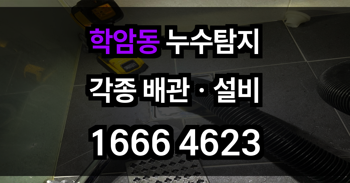 학암동 누수탐지