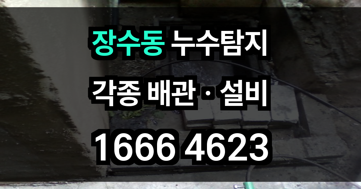 장수동 누수탐지