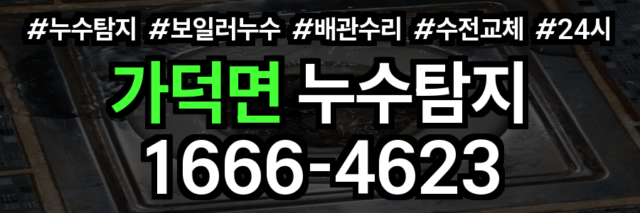 가덕면 누수탐지