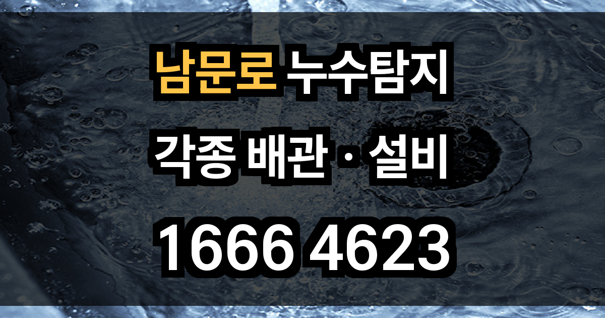 남문로 누수탐지