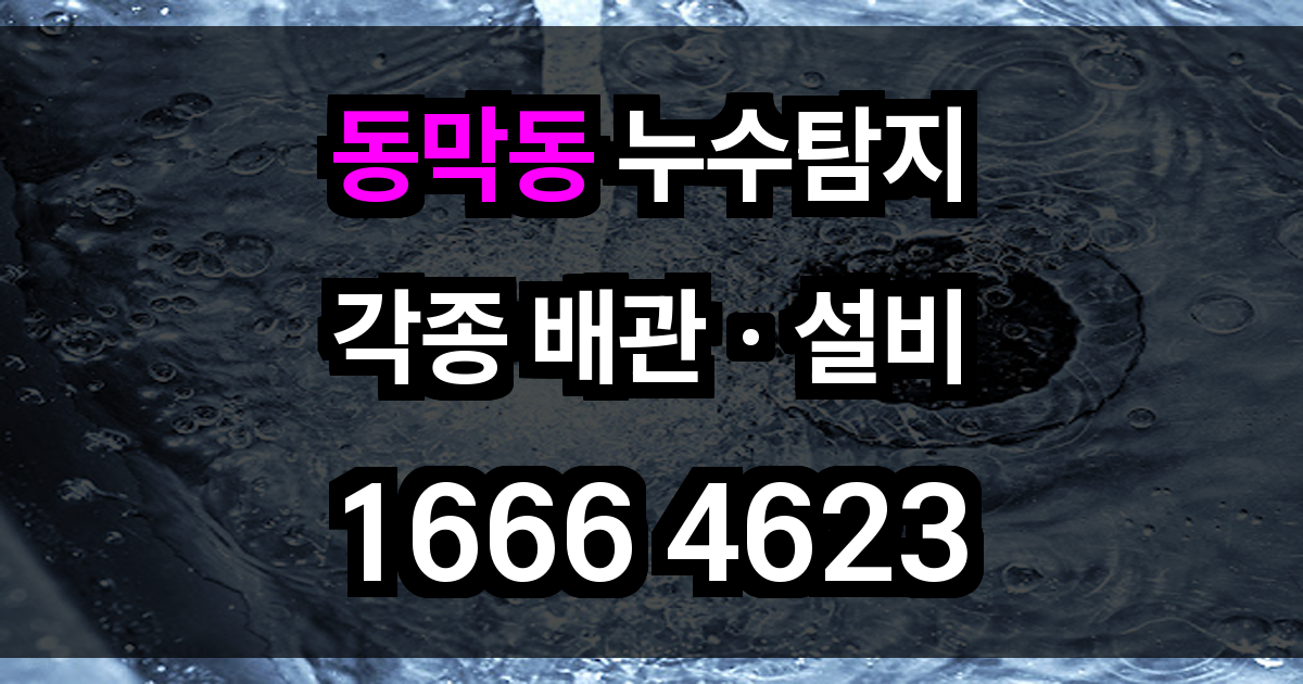 동막동 누수탐지
