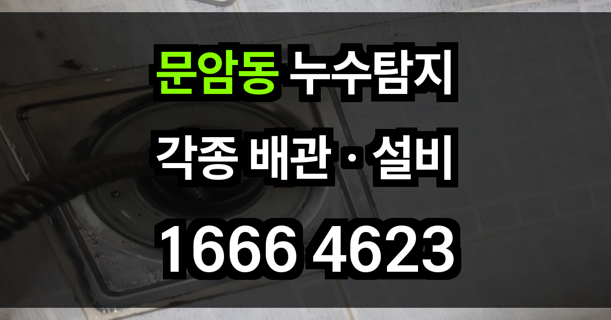 문암동 누수탐지