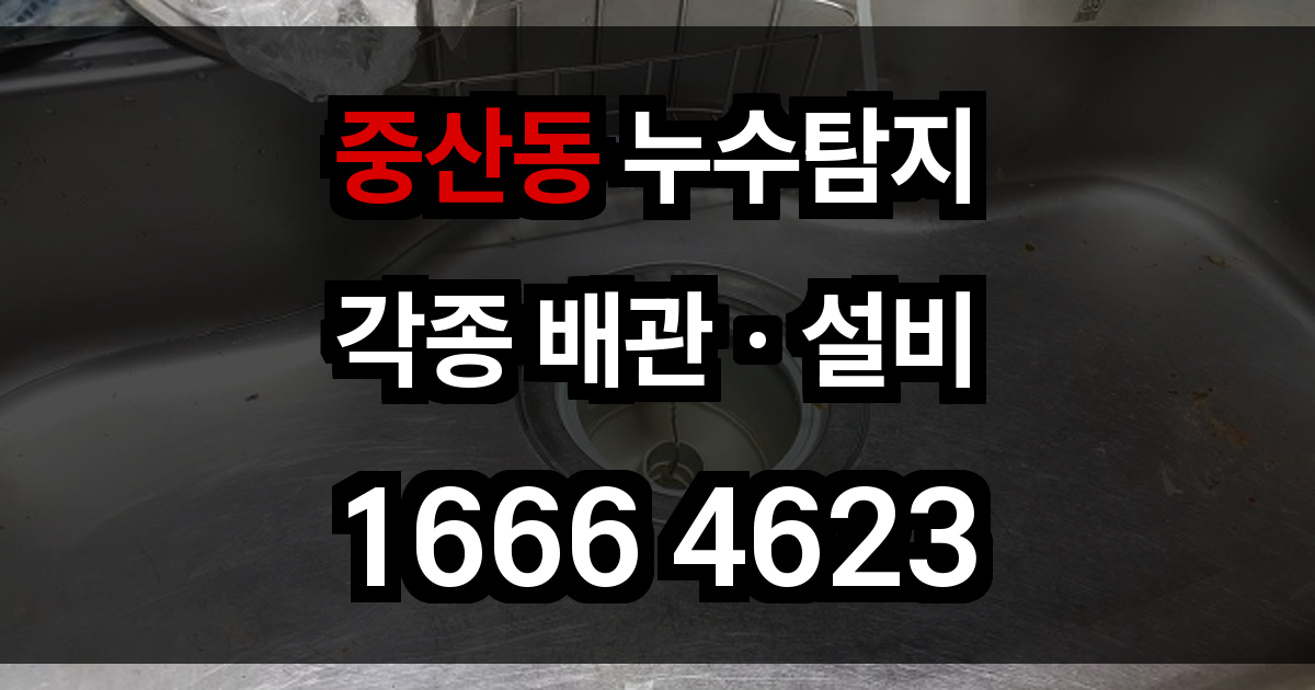 중산동 누수탐지