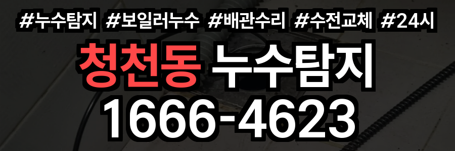 청천동 누수탐지