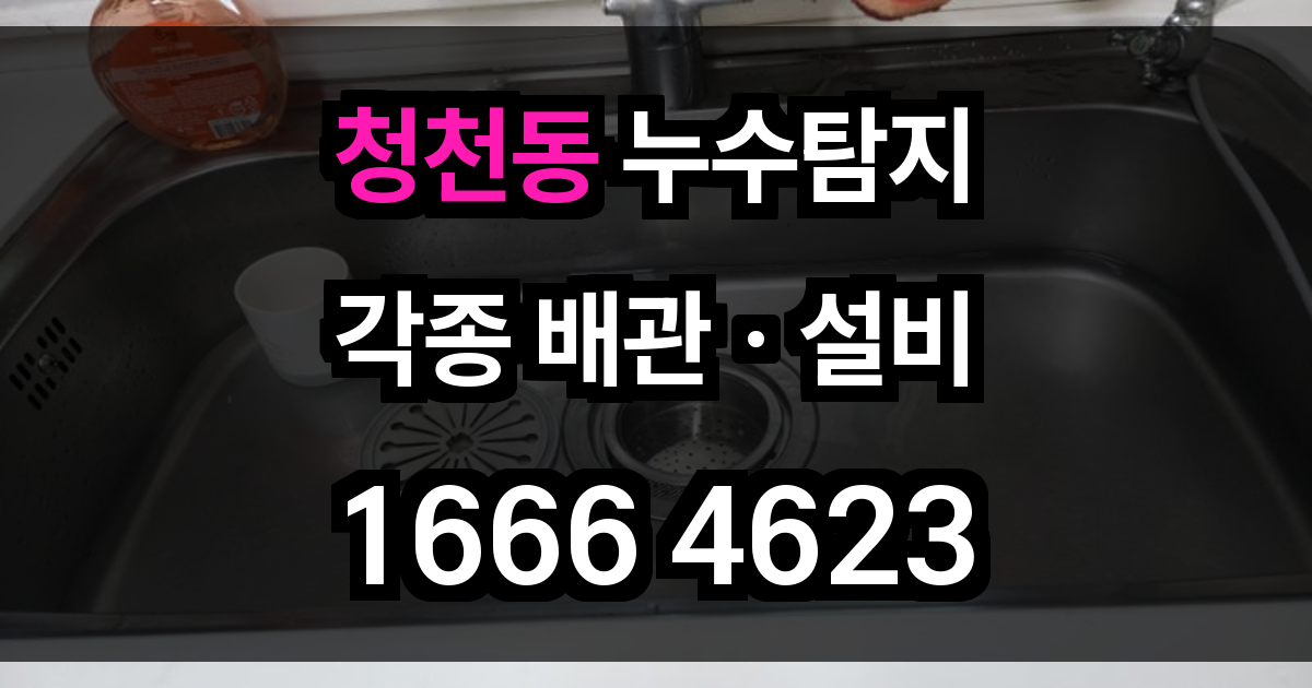 청천동 누수탐지